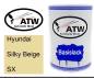 Preview: Hyundai, Silky Beige, SX: 500ml Lackdose, von ATW Autoteile West.